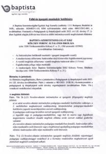 Felhívás igazgató munkakör betöltésére